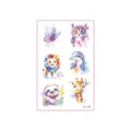 Colorful watercolor animal temporary tattoo sheet for kids party and festival body art decor. - Style YG-107