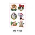 Weihnachten Haustier temporäre Tattoos für Kinder, süße Hunde und Katzen Aufkleber Bogen. - Realistischer Katzen-Hunde-Stil (WS-A416) / 120*76mm
