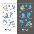 Glow in the dark cartoon shark temporary tattoo stickers for kids, waterproof waterproof body art. - Shark Style (WS-L01)
