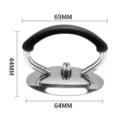 Universal stainless steel pot lid handle replacement with silicone heat insulation grip - Large Size - Black Silicone Ring
