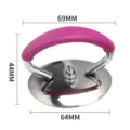 Stainless steel pot lid handle with silicone heat resistant replacement knob for cookware. - Large Purple Silicone Rings