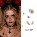 Halloween realistic scar temporary face tattoo waterproof matte horror makeup sticker MAT-084 - Multiple Wounds Pattern Style (MAT-084) / 1 Sheet