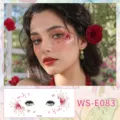 Glitter butterfly face sticker waterproof temporary tattoo makeup art party festival decor - Butterfly Style (WS-E083) / 80x195mm