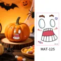 Halloween calabaza cara pegatina tatuaje temporal divertido fiesta decoración MAT-125 - Estilo de Cara de Fantasma de Calabaza (MAT-125) / 80*115mm