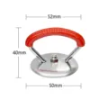 Stainless steel pot lid knob with red silicone handle replacement kitchen cookware part 52mm - Small Size - Red Plastic Ring