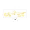 Gold foil traditional cloud temporary tattoo sticker waterproof face body art makeup decal - Lucky Clouds and Sun (TJ-041)