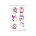 Watercolor animal temporary tattoo sheet for kids party unicorn tiger design waterproof art - Style YG-109