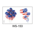 Independence Day temporary tattoo sticker US flag face waterproof party decor body art - WS-153 Style