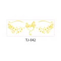Gold Stamping Face Tattoo Sticker Butterfly Heart Waterproof Temporary Makeup Decal TJ042 - Butterfly and Heart (TJ-042)