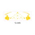 Gold foil temporary face tattoo sticker, star heart design with inspirational text variant. - Inspirational Slogan (TJ-045)