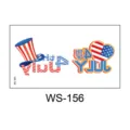 Independence Day temporary tattoo sticker waterproof face US flag design body art decor - WS-156 Style