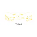 Gold foil paper airplane temporary face tattoo sticker, love heart makeup body sticker. - Paper Plane Heart (TJ-046)