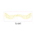Gold foil celestial face temporary tattoo sticker, star moon planet freckle makeup variant. - Universe Galaxy (TJ-047)