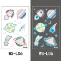 Children luminous space tattoo stickers waterproof cartoon rocket planet temporary tattoos - Spaceship Style (WS-L06)