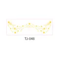 Gold foil star temporary face tattoo sticker, perfect for freckle makeup and creative looks. - Golden Starry Sky (TJ-048)
