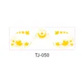 Gold foil face tattoo sticker temporary maple leaf star freckle makeup waterproof body art SKU - Maple Leaf Star Moon (TJ-050) / 156*54mm