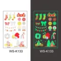 Christmas luminous temporary tattoo stickers for kids, waterproof cute cartoon decals. - Christmas WS-K133