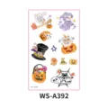 Χαριτωμένα προσωρινά αυτοκόλλητα τατουάζ Halloween για παιδιά, χαριτωμένες κολοκύθες γάτες. - Χάλοουιν WS-A392
