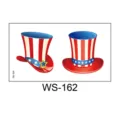 Independence Day top hat temporary face tattoo stickers patriotic waterproof party decor. - WS-162 Style