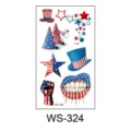US Independence Day temporary tattoo flag star lip waterproof face decoration paper pack - WS-324 Style
