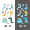 Kids luminous dinosaur temporary tattoo stickers, waterproof cute cartoon body art decals. - Dinosaur Style (WS-L12)