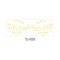Yellow flower facial temporary tattoo sticker, cute makeup face art sticker for party look. - Little Yellow Flower Star (TJ-055) / 156*54mm