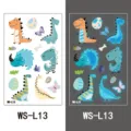 Kids glowing temporary dinosaur tattoos waterproof cartoon cute body art sticker sheet design - Dinosaur Style (WS-L13)