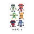 Cute cartoon robot temporary tattoo stickers sheet for kids birthday party rewards and fun. - Robot Style (WS-A213) / 1 Piece