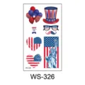 Independence day temporary tattoo waterproof us flag sticker face party decoration art - WS-326 Style