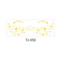 Gold metallic temporary face tattoo sticker featuring cute freckles, lips, and heart designs. - Lip Print Heart (TJ-058) / 156*54mm