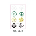 St Patricks Ημέρα Glitter Προσωρινά Τατουάζ Τριφύλλι Αυτοκόλλητο για Παιδικό Πάρτι - Πιατέλα Τριφυλλιού με Πολύχρωμη Χρυσόσκονη (WS-E110)