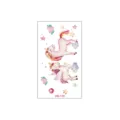 Cute cartoon unicorn temporary tattoo sticker, waterproof watercolor design for kids party gift. - Unicorn Style (WS-129)