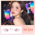 Cute music wave face sticker temporary tattoo for party music festival concert variant SP-034 - Music Festival Face Sticker (SP-034)