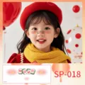 Kids New Year temporary face tattoo sticker, cute mahjong design for holiday party and festival. - New Year Mahjong Fortune (SP-018)