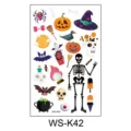 Halloween temporary tattoo stickers waterproof cute pumpkin witch kids party - Pumpkin Skeleton Potion Style (WS-K42)