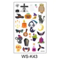 Halloween cartoon temporary tattoo stickers waterproof cute pumpkin ghost kids body art sheet - Funny Ghost Style (WS-K43)