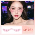 Autocollant de visage mignon tatouage temporaire pour maquillage de fête concert style - Autocollant Visage Festival de Musique (SP-037)