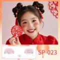 Kids Chinese New Year Face Tattoo Stickers Mahjong Design Party Makeup Temporary Stickers SP-023 - New Year Cute Nezha Style (SP-023)