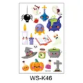 Halloween temporary tattoos for kids, cute cartoon pumpkin ghost waterproof fake tattoo stickers. - Cute Pumpkin Ghost Style (WS-K46)