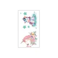 Kids Cartoon Watercolor Unicorn Temporary Tattoo Sheet Style C - Safe Cute Waterproof Party Gift - Unicorn Style (WS-138)