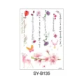 Watercolor cherry blossom deer temporary tattoo sticker set, cute body art sticker for women. - Cherry Blossom Sika Deer Style (SYB135) / 150x210MM