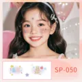 Adorables autocollants de visage pour enfants fête tatouage temporaire maquillage design SP-050 - Style d'anniversaire (SP-050) / 160*60mm