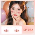 Adorables autocollants de visage pour fête et concert, design tendance d'ours et d'étoiles variante SP-052. - Style d'anniversaire (SP-052) / 160*60mm