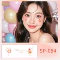 Stickers visage mignons tatouages temporaires pour fête d'anniversaire festival maquillage - Style d'anniversaire (SP-054) / 160*60mm