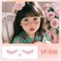 Autocollants de visage mignons pour fête d'enfants tatouage temporaire maquillage art - Style de magazine de photographie (SP-030) / 160*60mm