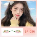 Cute sticker visage citron tatouage temporaire pour fête festival concert maquillage - Style de magazine de photographie (SP-056) / 160*60mm