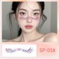 Joli autocollant visage papillon fleur maquillage tatouage temporaire variante SP-058 - Autocollant de Visage Style Magazine de Photographie (SP-058)