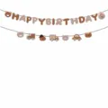 Vintage bruine beer auto gelukkige verjaardag banner feest hangende decoratie schattig - Beer & Auto Verjaardag Stijl