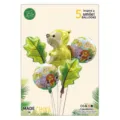 Jungle animal foil balloons set 5pcs safari birthday party decoration helium balloon - Jungle Squirrel / Five-Piece Set