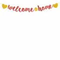 Welcome home glitter banner gold hearts party decoration hanging garland 15cm letters - Letter Height 15cm / Rose Gold Red